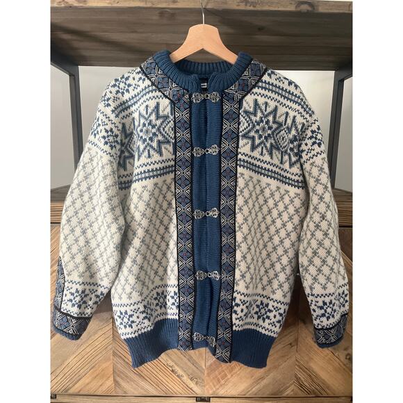 Vintage Dale of Norway Fair Isles Wool Sweater Size Small/40 - Picture 1 of 8
